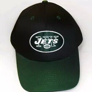 New York Jets Reebok Adult Mens Black Adjustable Strapback hat Cap New Nfl